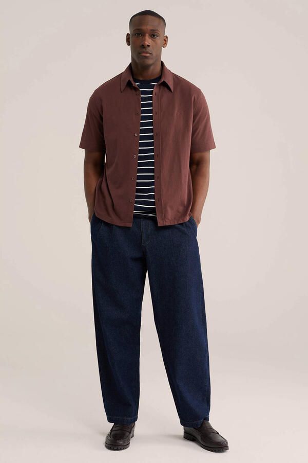 WE Fashion regular casual overhemd donkerbruin - Foto 3