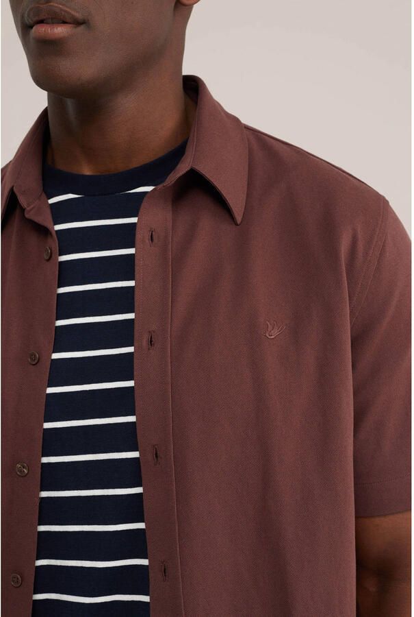 WE Fashion regular casual overhemd donkerbruin - Foto 2