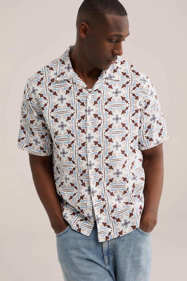 WE Fashion regular casual overhemd donkerrood - Foto 3