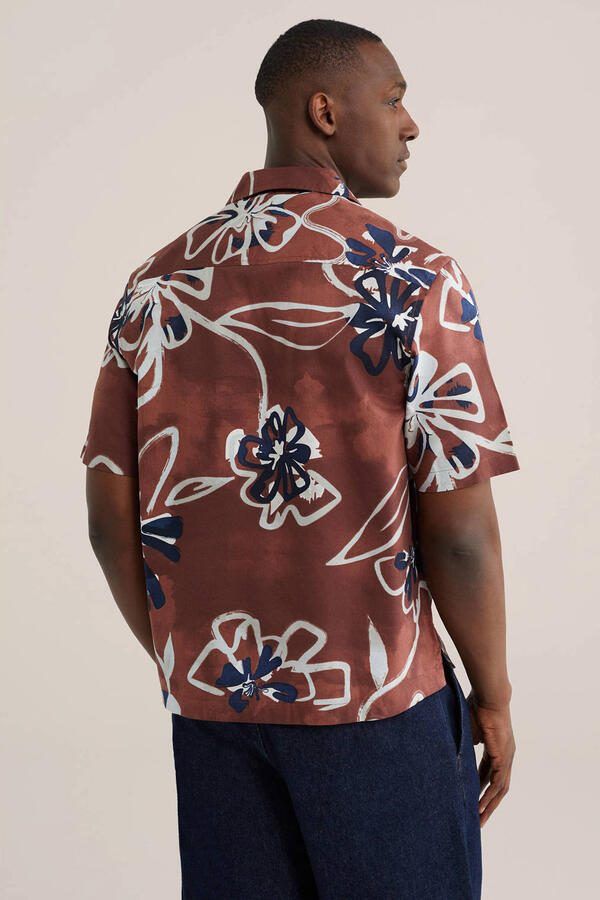 WE Fashion regular casual overhemd donkerrood - Foto 3