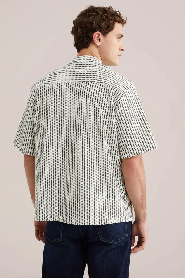 WE Fashion regular casual overhemd gebreid groen - Foto 3