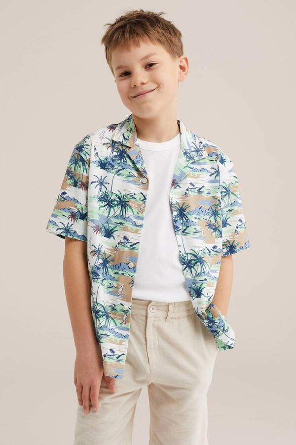 WE Fashion regular casual overhemd groen