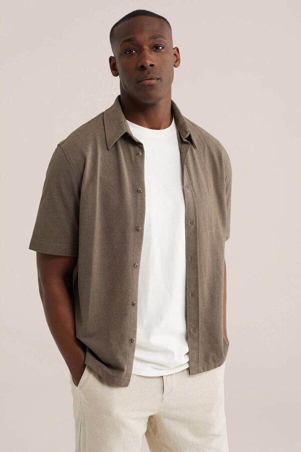 WE Fashion regular casual overhemd groen