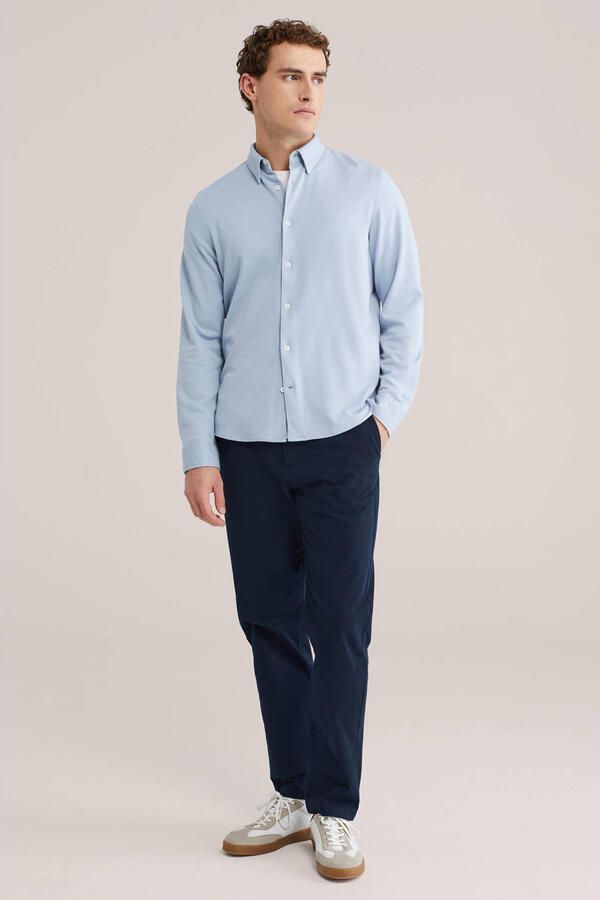 WE Fashion regular casual overhemd lichtblauw - Foto 3