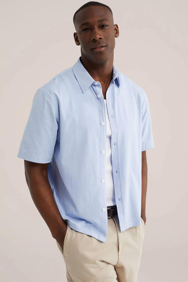 WE Fashion regular casual overhemd lichtblauw - Foto 2