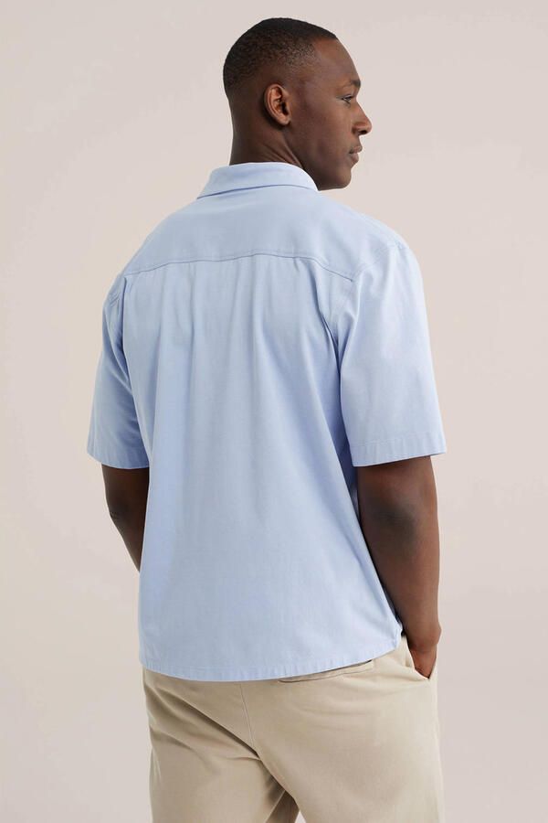 WE Fashion regular casual overhemd lichtblauw - Foto 3