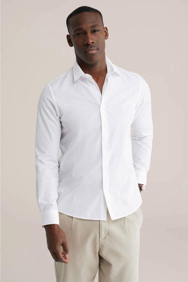 WE Fashion regular casual overhemd wit