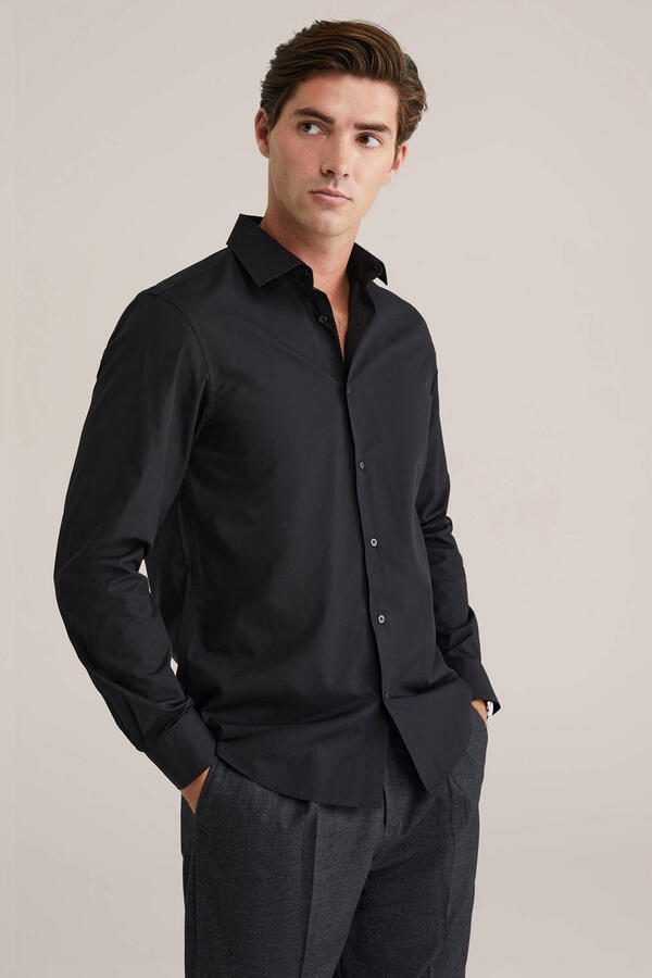 WE Fashion regular casual overhemd zwart