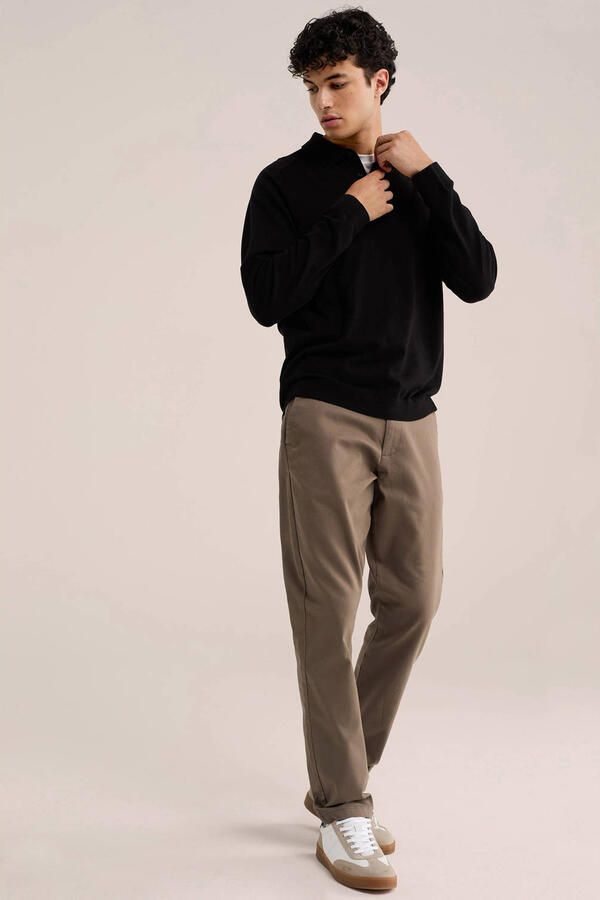 WE Fashion regular chino bruin - Foto 4