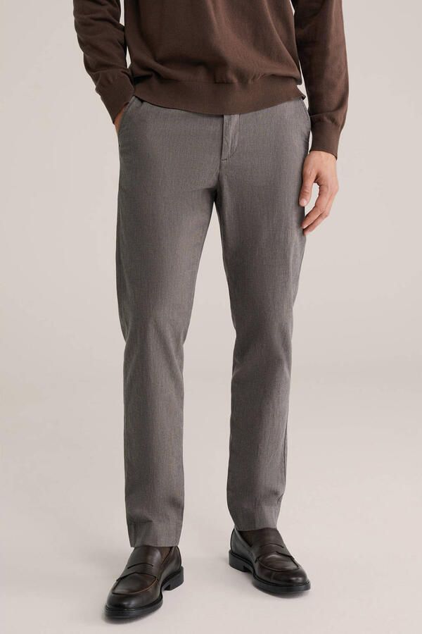 WE Fashion regular chino bruin