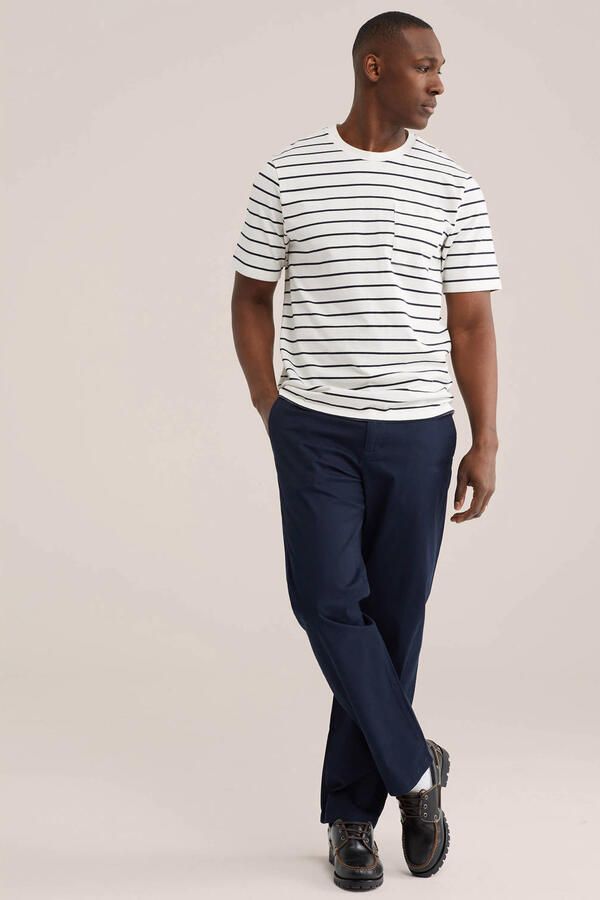 WE Fashion regular chino donkerblauw - Foto 2