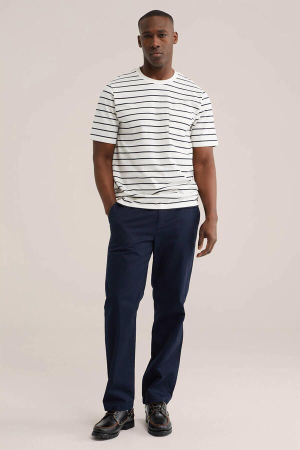 WE Fashion regular chino donkerblauw - Foto 3