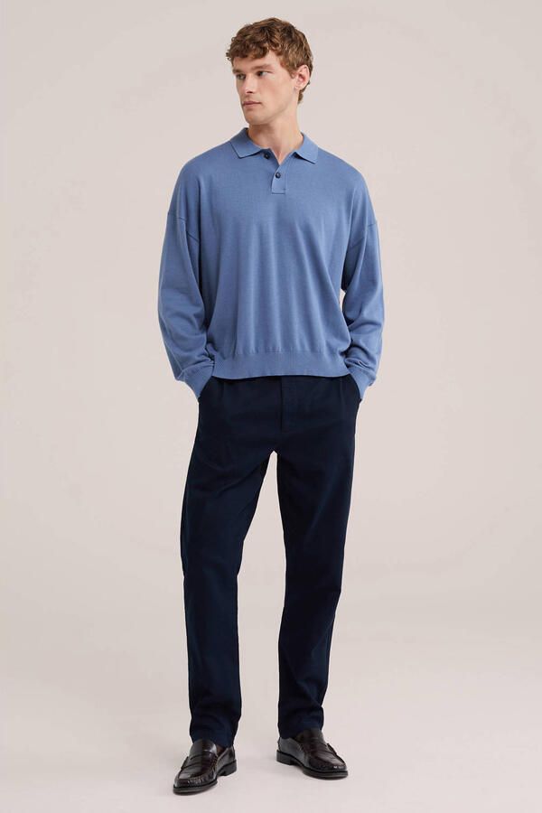 WE Fashion regular chino donkerblauw - Foto 2