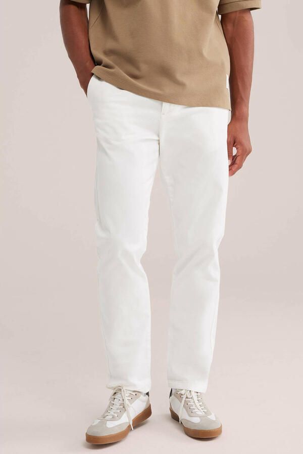 WE Fashion regular chino ecru