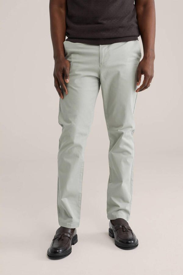 WE Fashion regular chino grijs