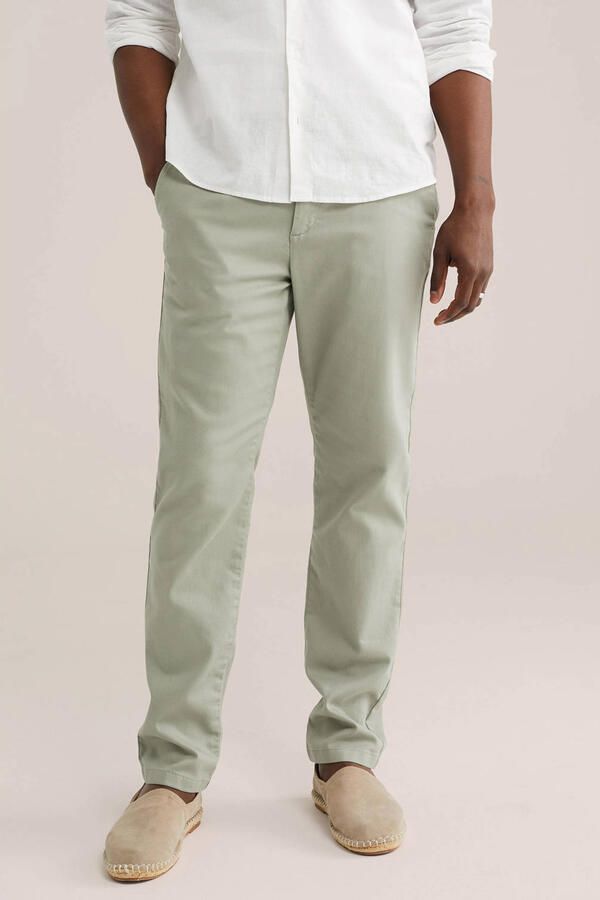 WE Fashion regular chino groen