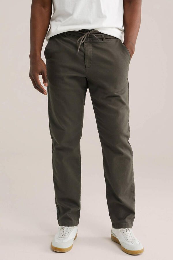WE Fashion regular chino groen - Foto 3
