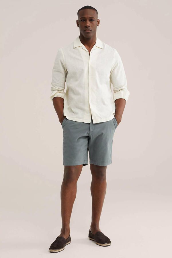 WE Fashion regular chino short groen - Foto 2
