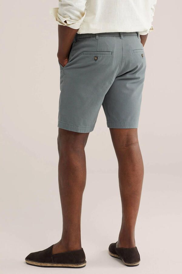 WE Fashion regular chino short groen - Foto 3