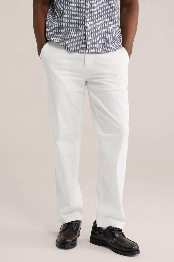 WE Fashion regular chino wit
