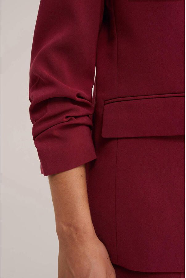 WE Fashion regular fit blazer donkerrood - Foto 2