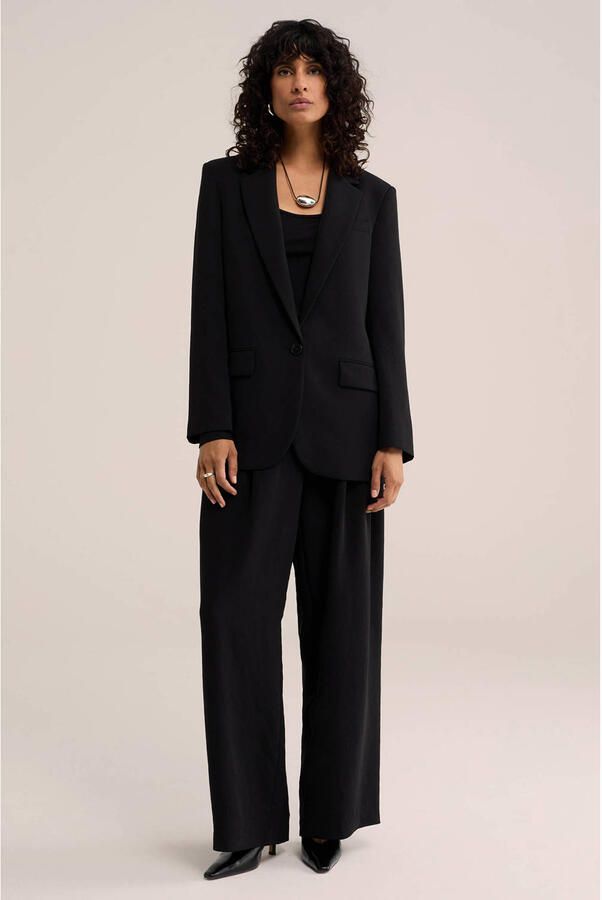 WE Fashion WE STUDIO regular fit blazer zwart - Foto 2