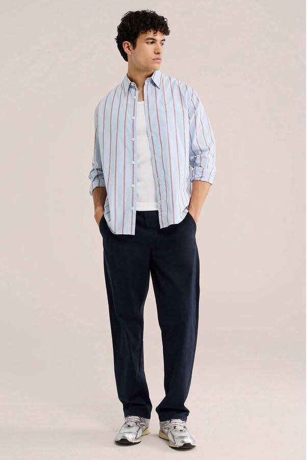 WE Fashion regular fit chino donkerblauw - Foto 2