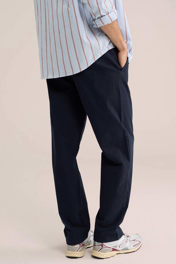 WE Fashion regular fit chino donkerblauw - Foto 3