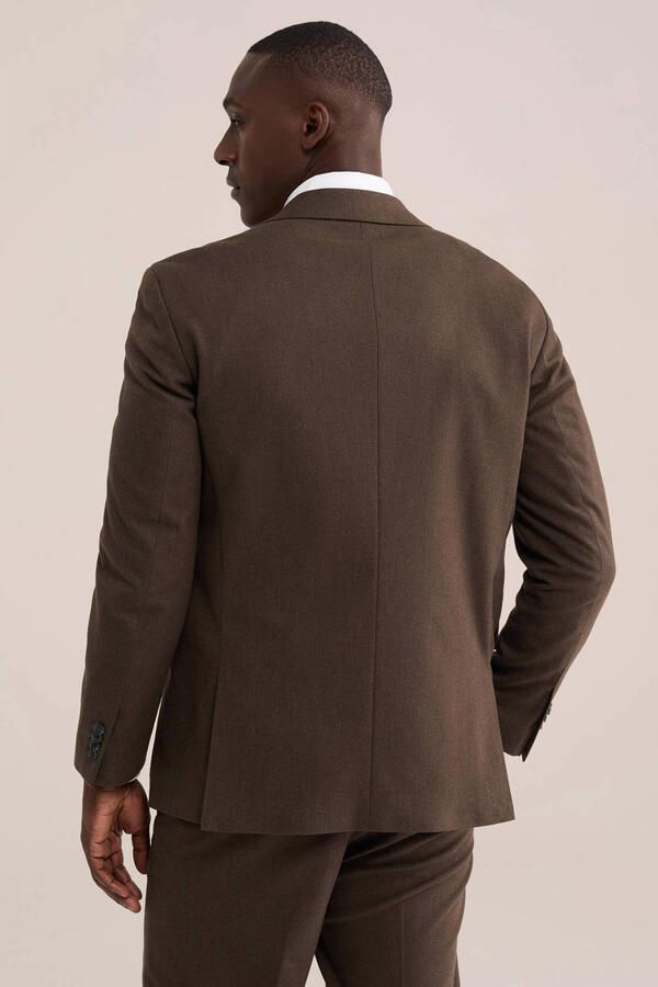 WE Fashion regular fit colbert bruin - Foto 2