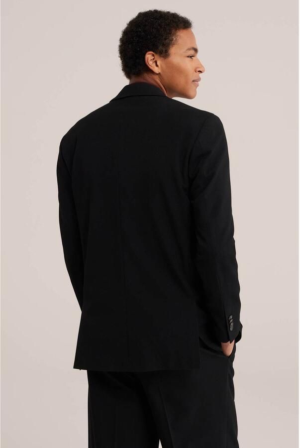WE Fashion regular fit colbert met broderie black uni - Foto 2