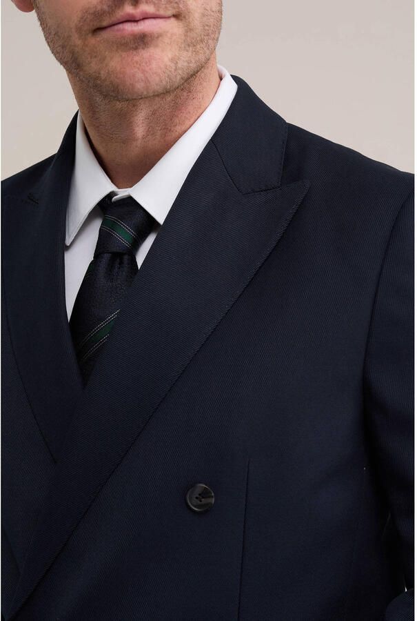 WE Fashion regular fit colbert met wol blauw - Foto 2