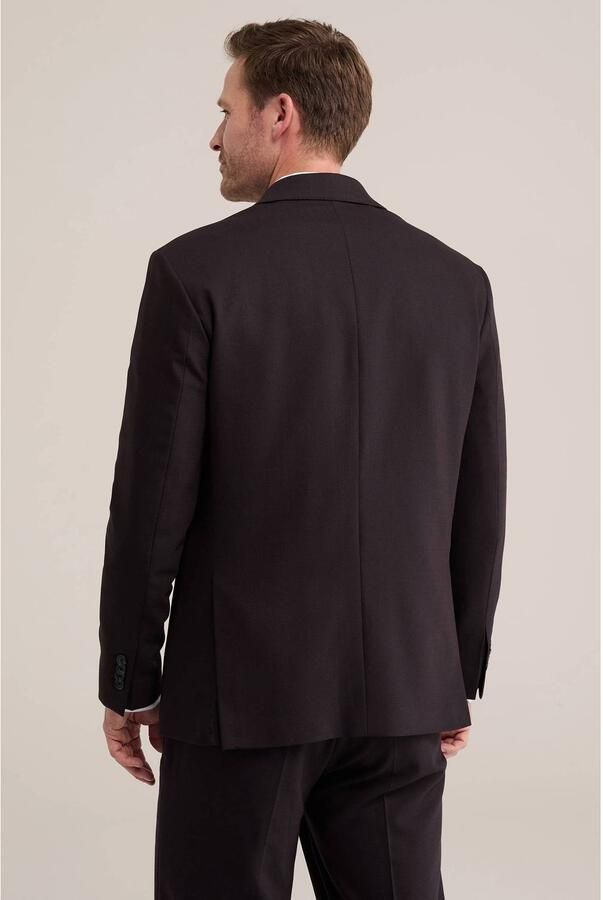 WE Fashion regular fit colbert met wol deep brown - Foto 3