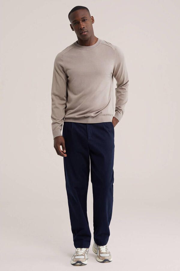 WE Fashion regular fit gebreide trui beige - Foto 2