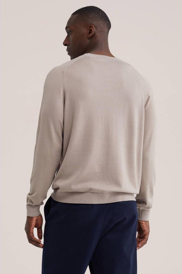 WE Fashion regular fit gebreide trui beige - Foto 3