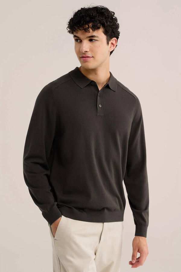 WE Fashion regular fit gebreide trui blackwoods