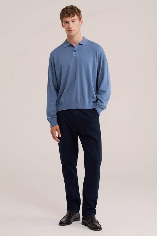 WE Fashion regular fit gebreide trui blauw - Foto 2