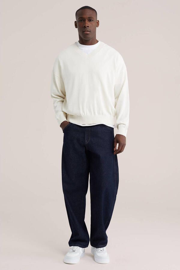 WE Fashion regular fit gebreide trui ecru - Foto 2