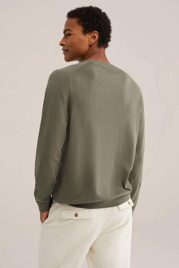 WE Fashion regular fit gebreide trui groen - Foto 3