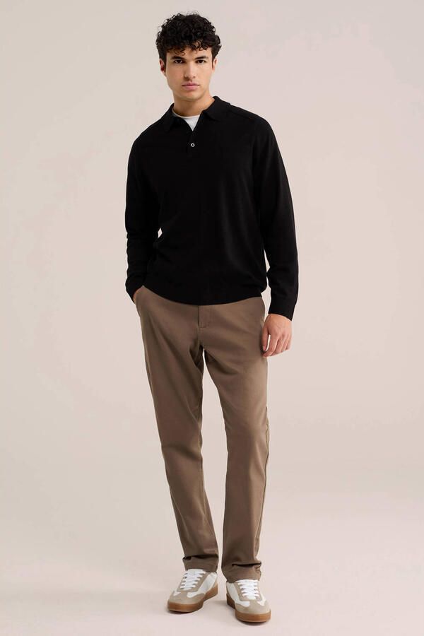 WE Fashion regular fit gebreide trui zwart - Foto 3