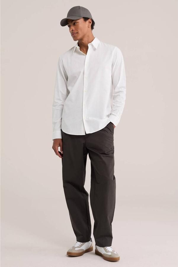 WE Fashion regular fit geruit overhemd ecru - Foto 2