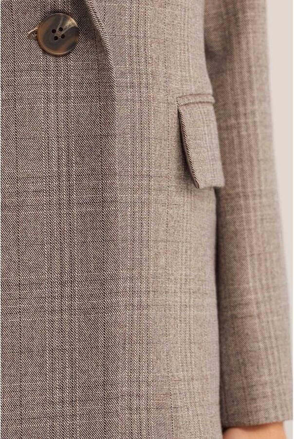 WE Fashion regular fit geruite blazer bruin - Foto 2