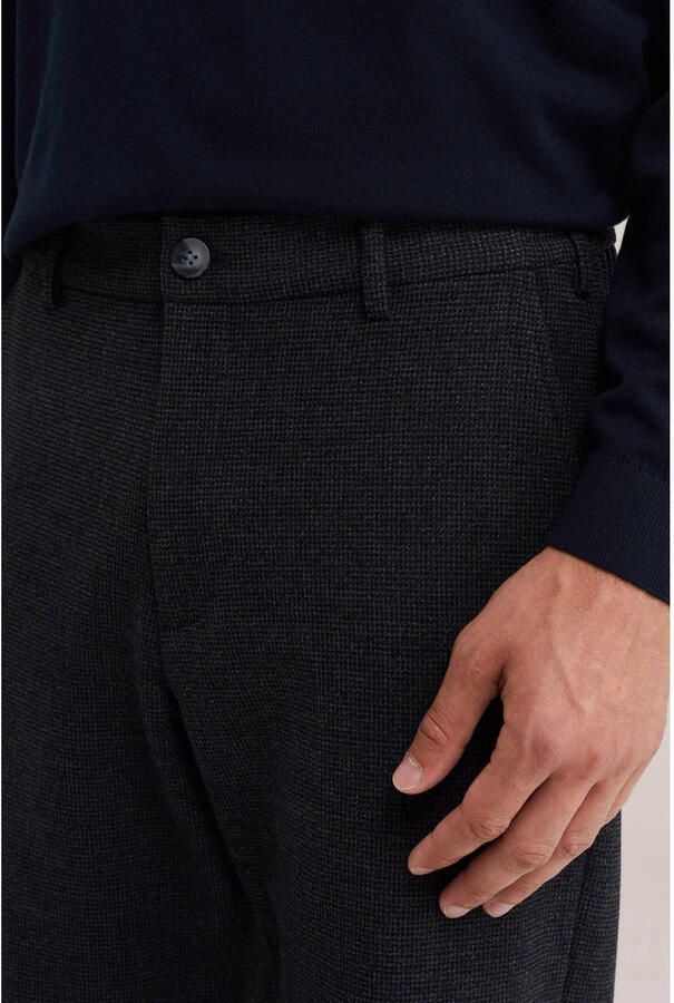 WE Fashion regular fit geruite chino blauw - Foto 2