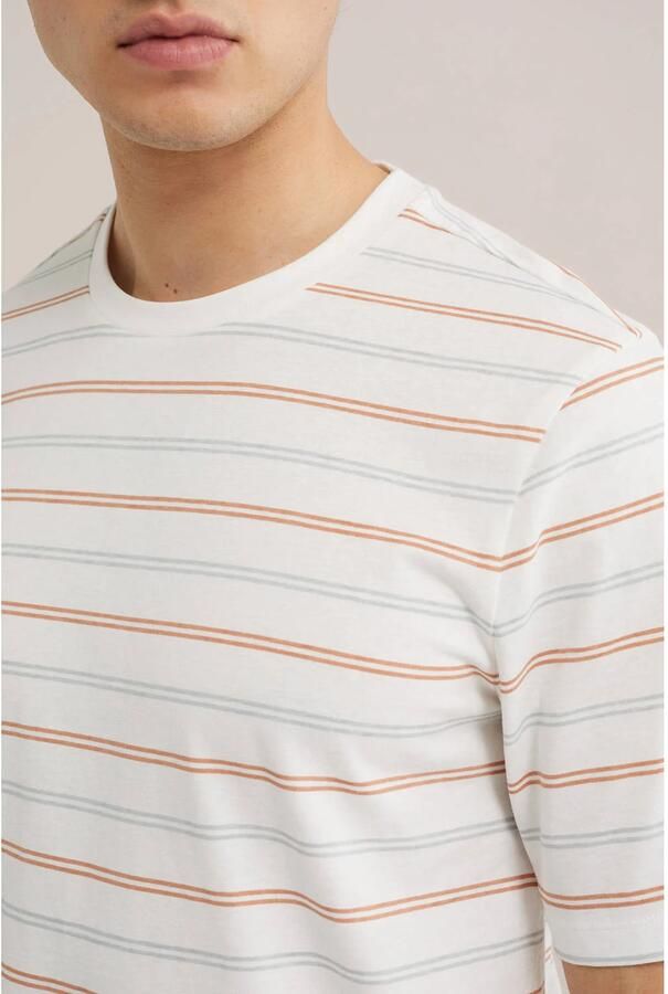 WE Fashion regular fit gestreept T-shirt ecru - Foto 2
