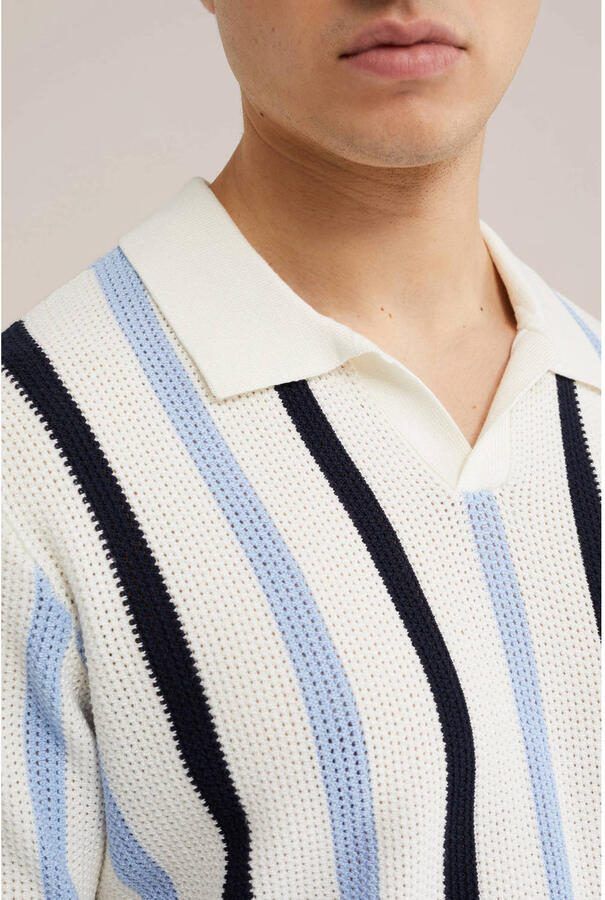 WE Fashion regular fit gestreepte polo ecru - Foto 2