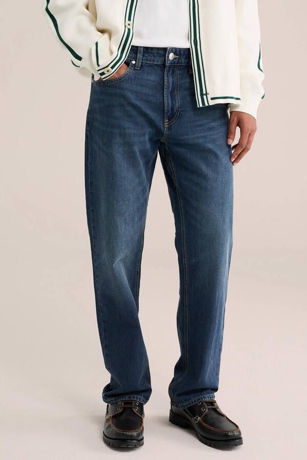 WE Fashion Blue Ridge regular fit jeans dark blue denim