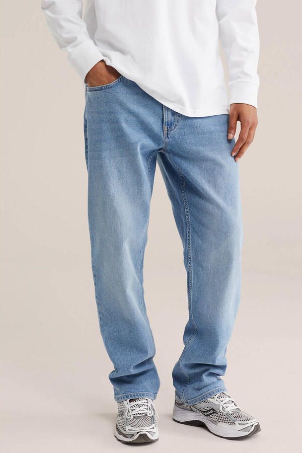 WE Fashion regular fit jeans lichtblauw