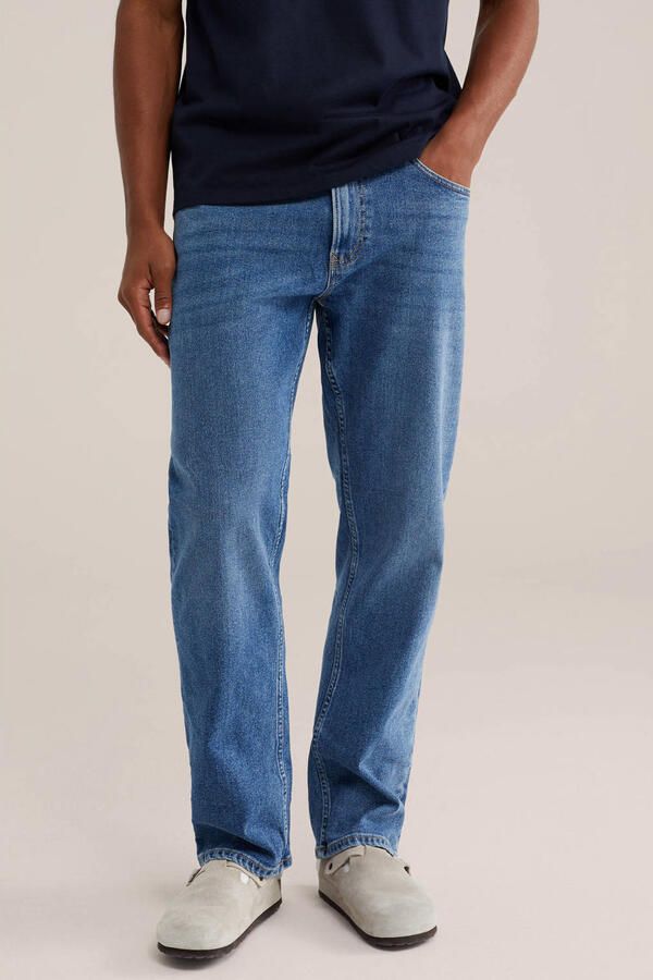 WE Fashion regular fit jeans midblauw