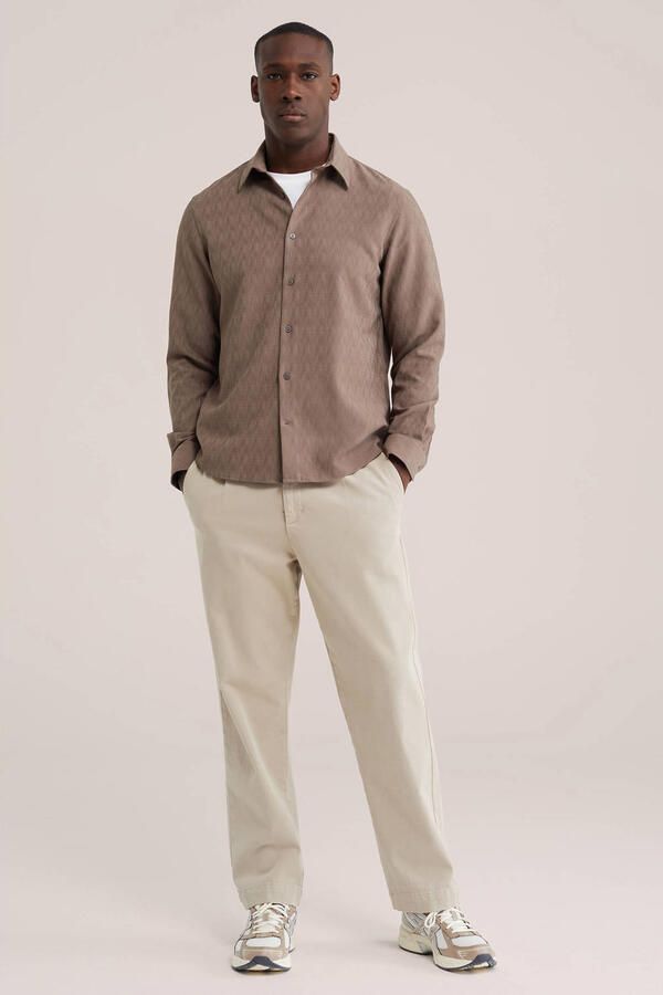 WE Fashion regular fit overhemd bruin - Foto 3
