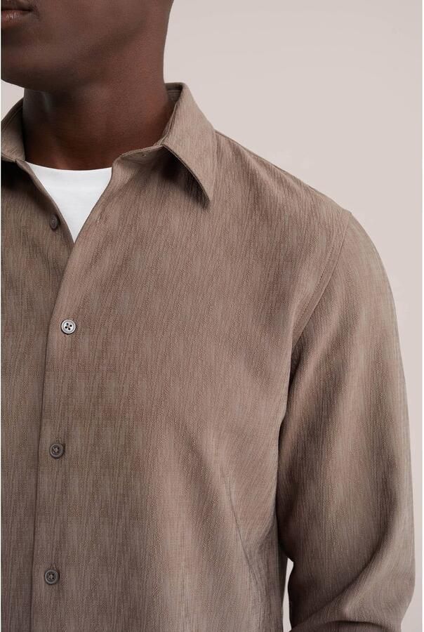 WE Fashion regular fit overhemd bruin - Foto 2