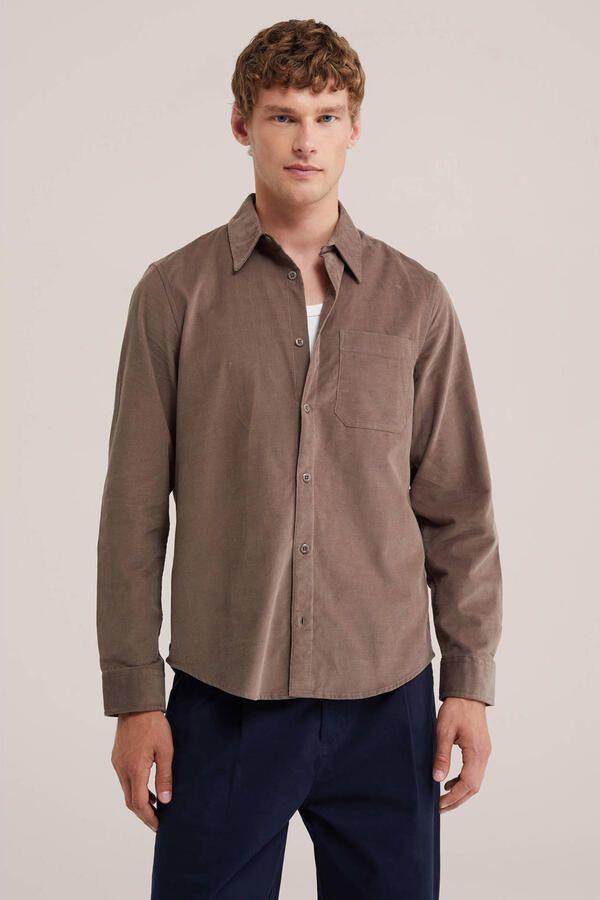 WE Fashion regular fit overhemd bruin - Foto 2